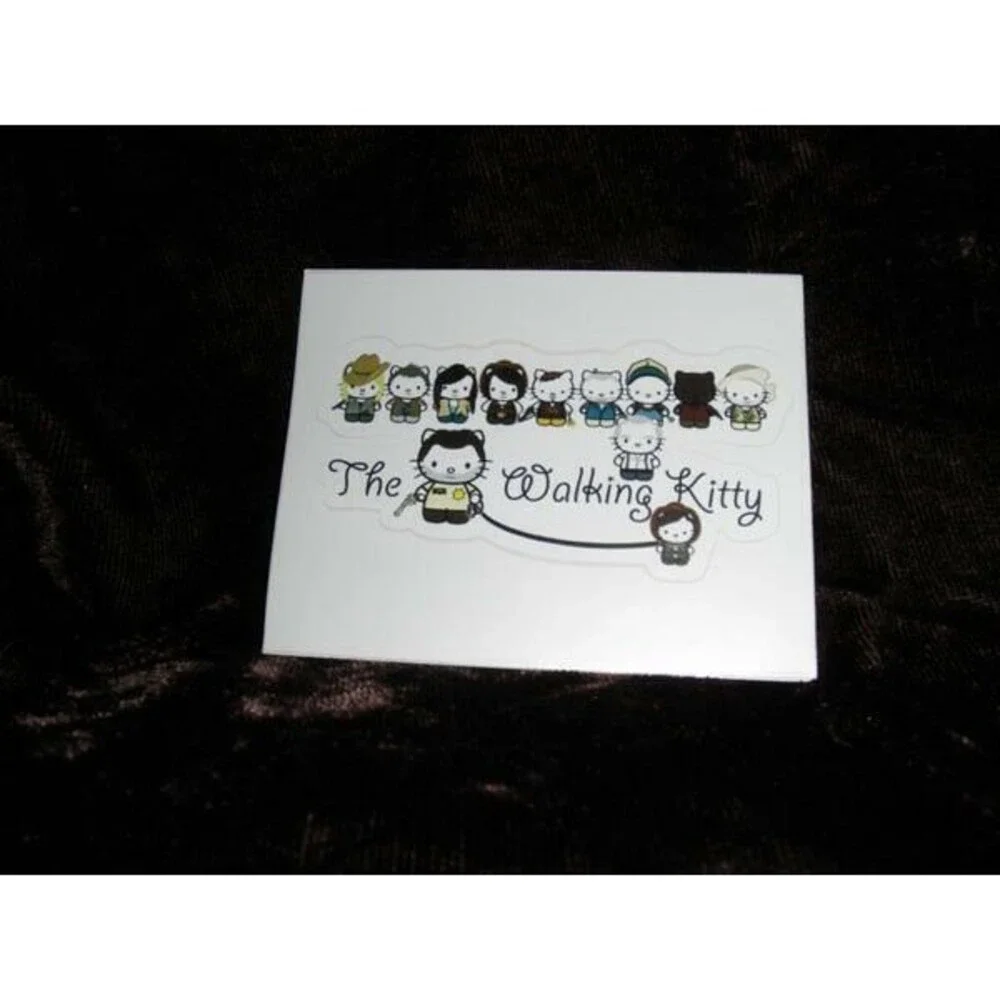 WALKING KITTY TV DEAD ZOMBIE SHOW (12 CAST,SEASON 2) WINDOW DECAL (3.75